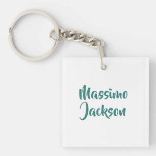 Professioneller minimalistischer Name mit persönli Schlüsselanhänger