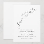 Professioneller minimalistischer schlichter modern save the date (Vorne/Hinten)