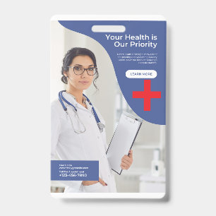 Professioneller Mitarbeiter-Ausweis im Gesundheits Ausweis