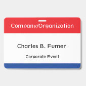 Professioneller Mitarbeiter-Event-Name-Tag Ausweis (Vorderseite)