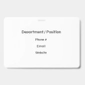 Professioneller Mitarbeiter-Event-Name-Tag Ausweis (Rückseite)