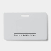 Professioneller Mitarbeiterausweis – Modern Ausweis (Rückseite)