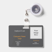 Professioneller Mitarbeiterausweis – Modern Ausweis (Vorderseite mit Ausziehbar)