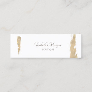 Professioneller Moderner Eleganter Goldener Pinsel Mini Visitenkarte