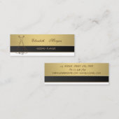 Professioneller moderner Luxus Elegant Golden Dres Mini Visitenkarte (Vorne/Hinten)