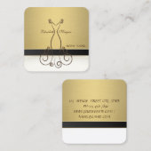 Professioneller moderner Luxus Elegant Golden Dres Quadratische Visitenkarte (Vorne/Hinten)