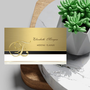 Professioneller moderner Luxus Elegant Golden Mono Visitenkarte