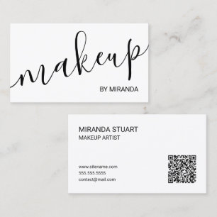 Professioneller moderner Make-up-Artist mit Schrei Visitenkarte