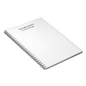 Professioneller moderner minimalistischer Plain Notizblock (Rechte Seite)