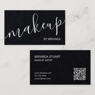 Professioneller moderner Schrift-Make-up-Artist Visitenkarte