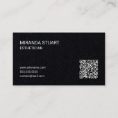 Professioneller moderner Skript-Esthetiker Visitenkarte (Rückseite)