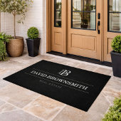 Professioneller Monogrammakler Immobilien Schwarz Fußmatte