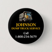 Professioneller Müllwagen-Service Button (Vorderseite)