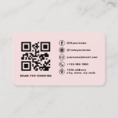 Professioneller Nageldesigner Foto-QR-Code Visitenkarte (Rückseite)