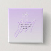 Professioneller Name & Slogan Vorlage | Helllila Button (Vorderseite)