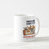 Professioneller Napping-Experte Französische Bulld Kaffeetasse (VorderseiteRechts)