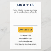 Professioneller Navy-Gold-Autowaschservice Flyer (Hinten)