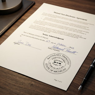 Professioneller Notar Benutzerdefinierter Name & Permastempel
