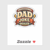Professioneller Papa-Witz-Händler Lustiger Vaterta Aufkleber (Blatt)