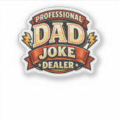 Professioneller Papa-Witz-Händler Lustiger Vaterta Aufkleber (Vorderseite)