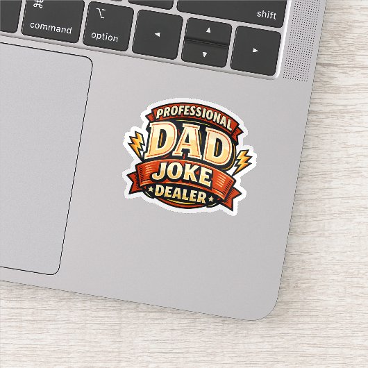 Professioneller Papa-Witz-Händler Lustiger Vaterta Aufkleber (Detail)
