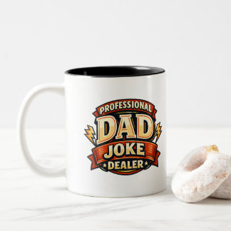 Professioneller Papa-Witz-Händler Lustiger Vaterta Zweifarbige Tasse