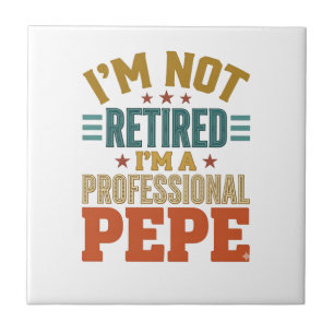 Professioneller Pepe Ruhestand Vintage-Typografie- Fliese