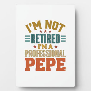 Professioneller Pepe Ruhestand Vintage-Typografie- Fotoplatte