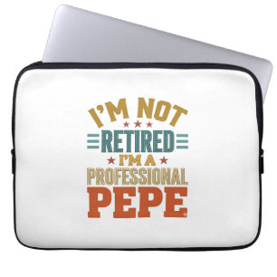 Professioneller Pepe-Ruhestand Vintage-Typografie- Laptopschutzhülle