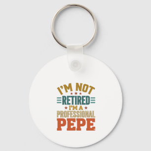 Professioneller Pepe Ruhestand Vintage-Typografie- Schlüsselanhänger