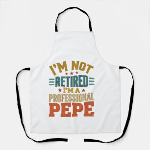 Professioneller Pepe-Ruhestand Vintage-Typografie- Schürze