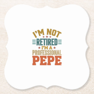 Professioneller Pepe Ruhestand Vintage-Typografie- Untersetzer