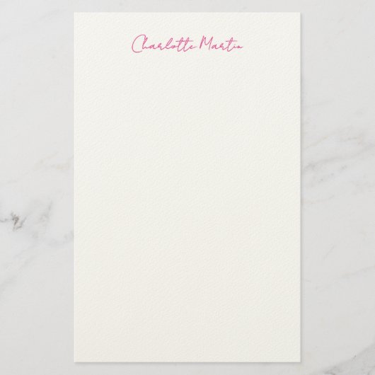 Professioneller Pink Weiß Manager Berater Chef Briefpapier (Vorderseite)