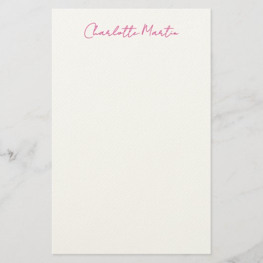 Professioneller Pink Weiß Manager Berater Chef Briefpapier (Vorderseite)