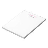 Professioneller Pink Weiß Manager Berater Chef Notizblock (Rotiert)