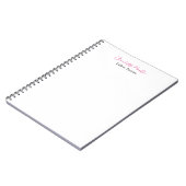 Professioneller Pink Weiß Manager Berater Chef Notizblock (Linke Seite)