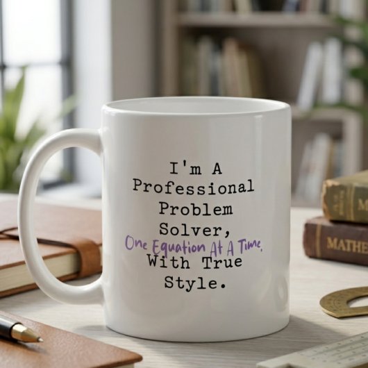 Professioneller Problemlöser im One-Equation-Style Kaffeetasse