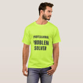 Professioneller Problemlöser Lehrer Typography Des T-Shirt (Vorne ganz)