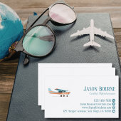 Professioneller QR-Code Cessna Flugzeug Blau Benut Visitenkarte