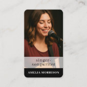 Professioneller QR-Code-Foto für Musiker Visitenkarte (Vorderseite)