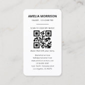 Professioneller QR-Code-Foto für Musiker Visitenkarte (Rückseite)