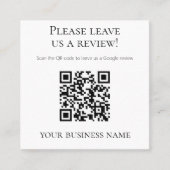 Professioneller QR-Code Google-Bewertung Quadratische Visitenkarte (Vorderseite)
