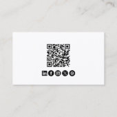 Professioneller QR-Code-Mitarbeiter Pilot-Flugzeug Visitenkarte (Rückseite)