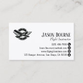 Professioneller QR-Code-Mitarbeiter-Pilot-Flugzeug Visitenkarte (Vorderseite)
