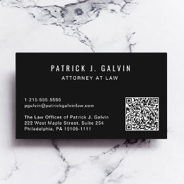 Professioneller QR-Code Schwarz Visitenkarte