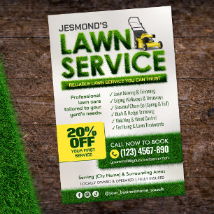Professioneller Rasenpflege-Service Flyer