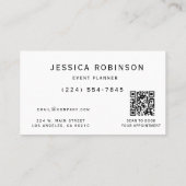 Professioneller Rosa QR-Code Visitenkarte (Rückseite)