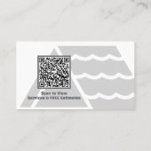 Professioneller roter Dachdecker-QR-Code Visitenkarte (Rückseite)