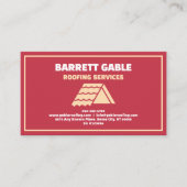 Professioneller roter Dachdecker-QR-Code Visitenkarte (Vorderseite)