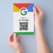 Professioneller Scan, um Google-QR-Code Geschäft z Flyer (Handgriff)